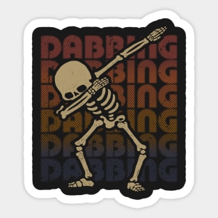 Dabbing Skeleton Type Rainbow Sticker